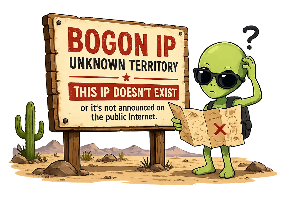Bogon IP address illustration