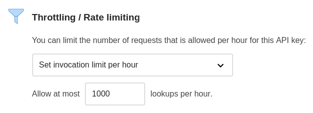 Set invocation limit per hour